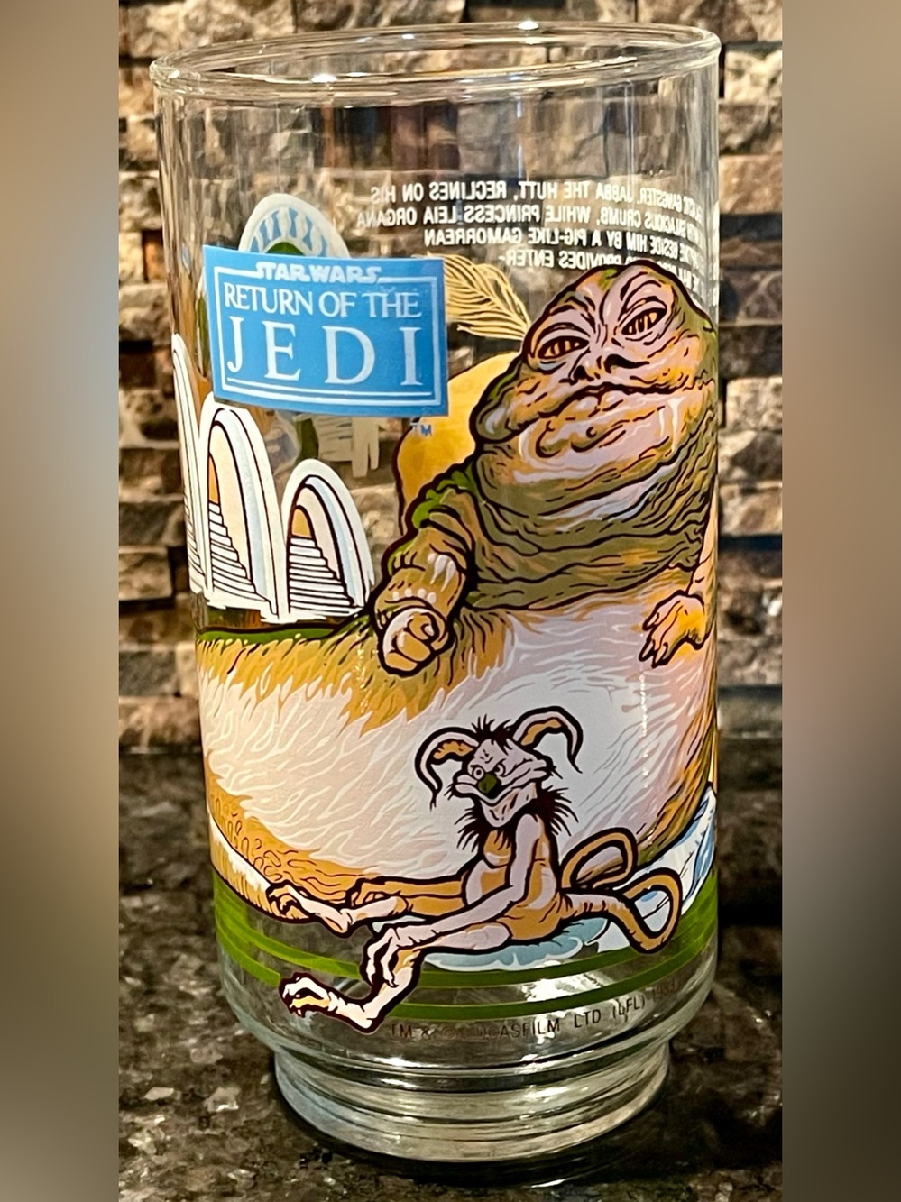 Vintage 1983 Star Wars Return of the Jedi Glass from Burger King Promotion